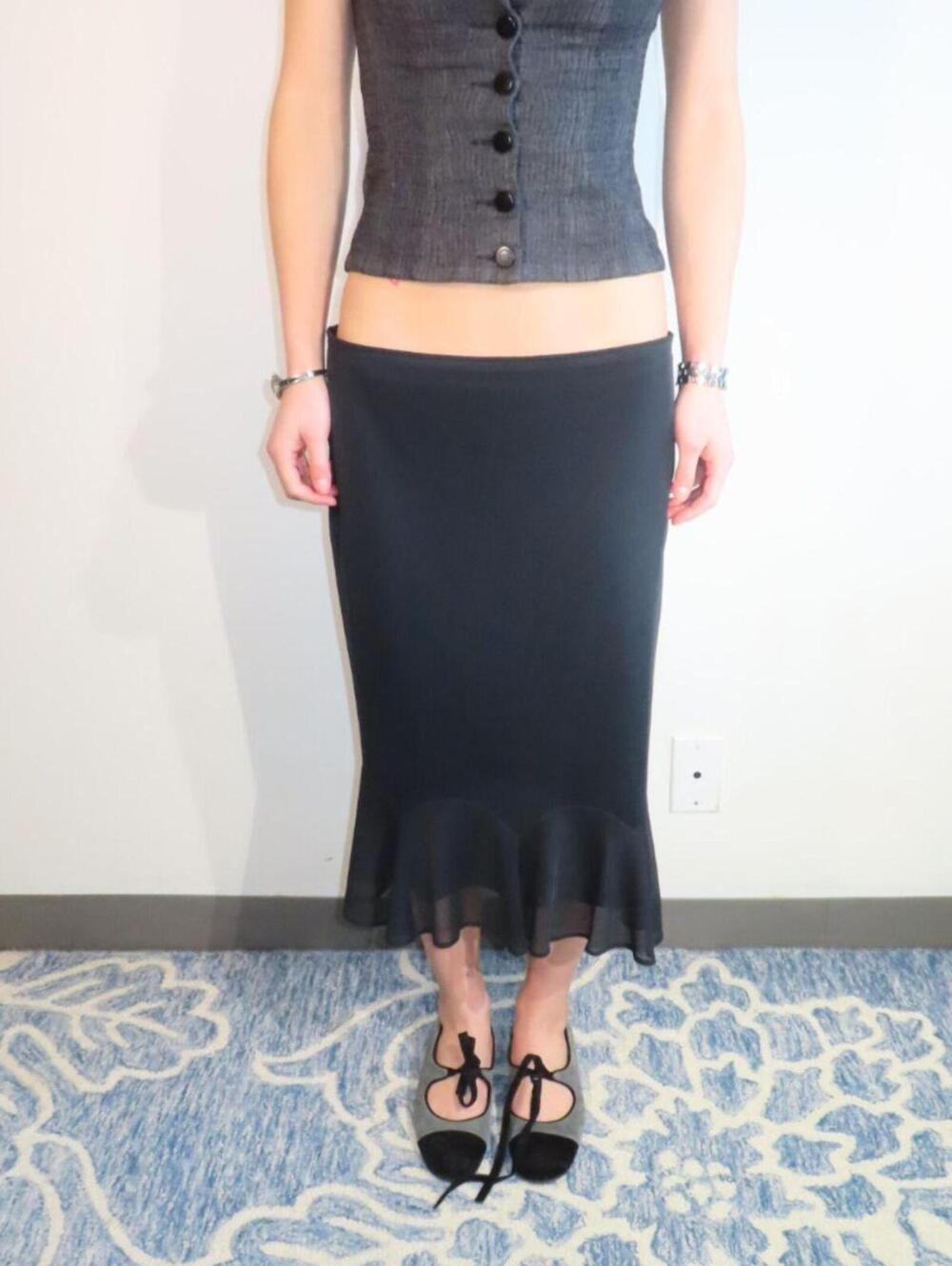 Express Women's Black and Multi Skirt